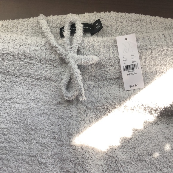 NWT choice of cozy fuzzy black or gray drawstring shorts - Picture 9 of 11